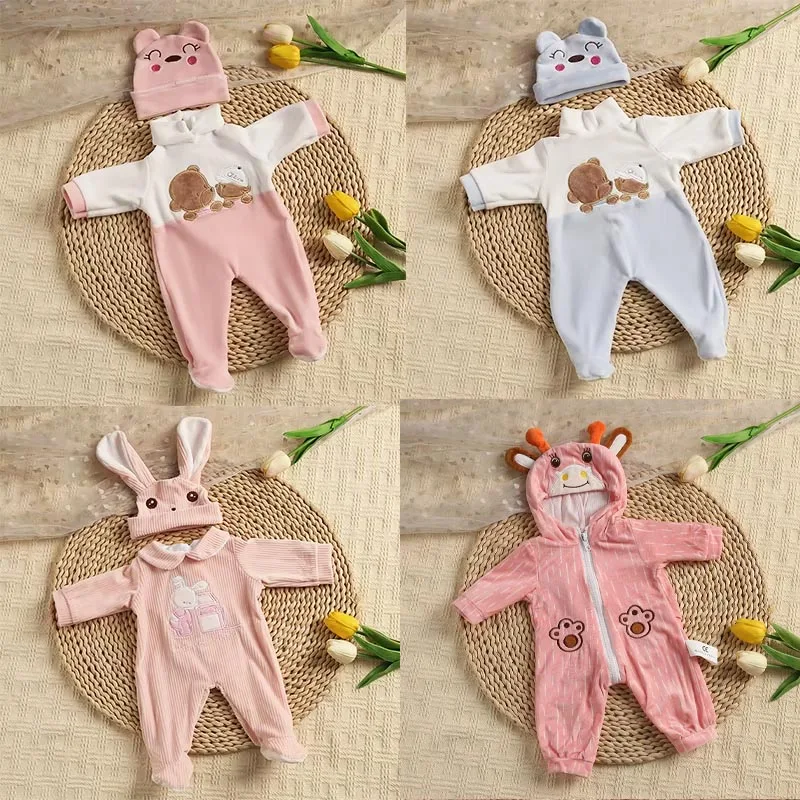 

Baby Reborn Dolls Clothes Cute Animal Pink Outfits for 17.7inch 45cm Baby Doll Fashion Rompers Doll Clothes Accessories