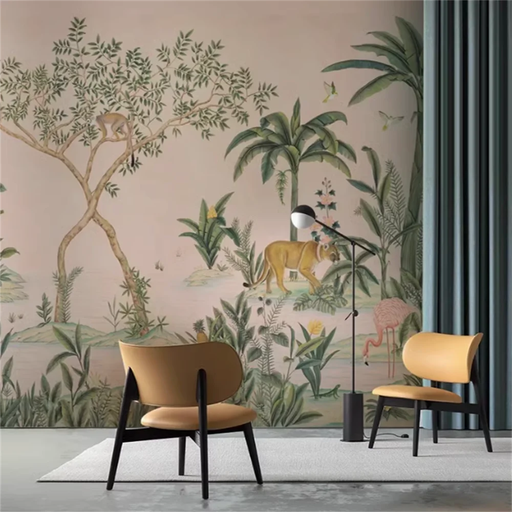 Custom Southeast Asia Animal Wallpaper bedroom decoration bedroom accessories mural wallpapers art wall decor home improvement