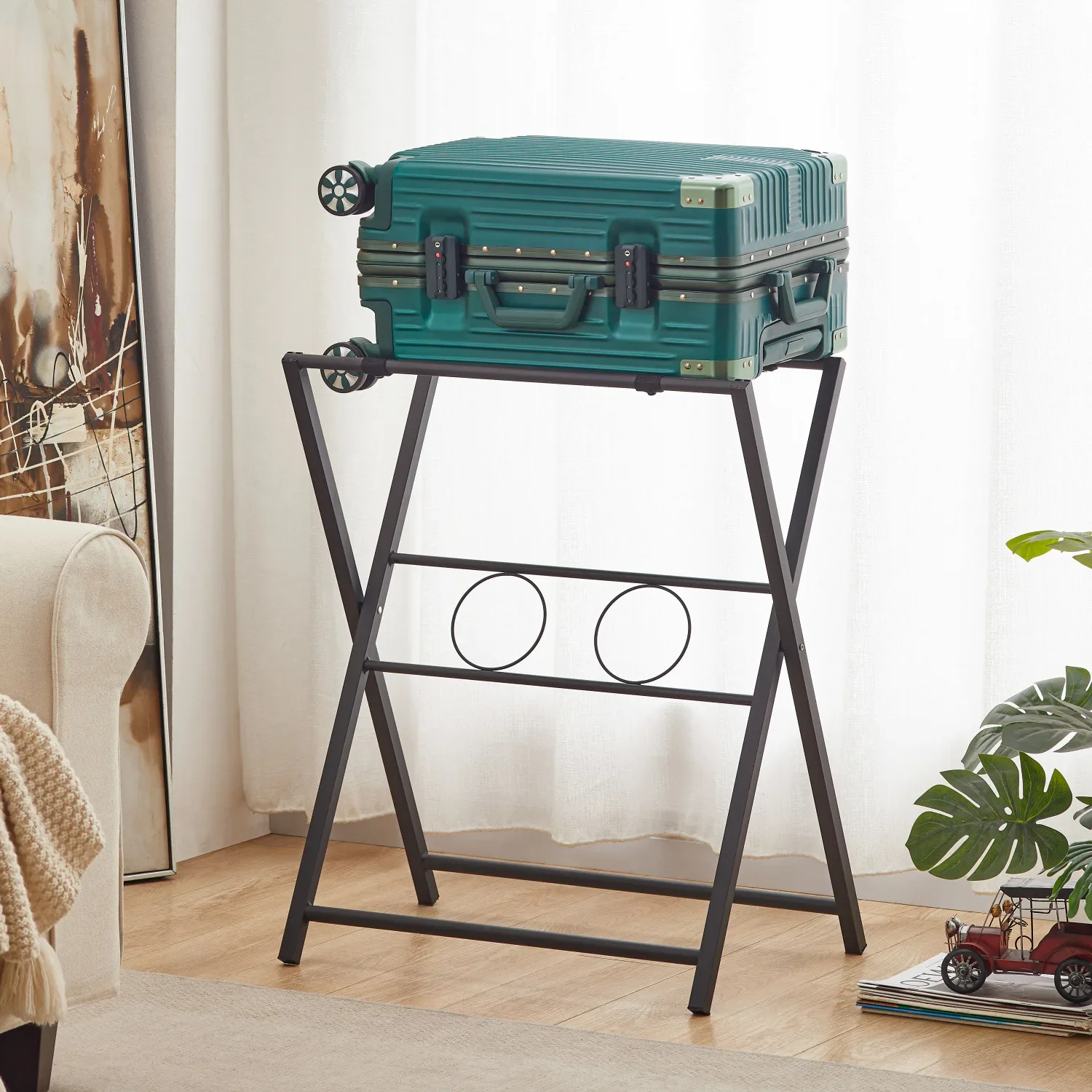 Small Foldable Desk for Small Spaces, Living Room Multifunctional Computer Table Writing Workstation for Home Office, No Assembl