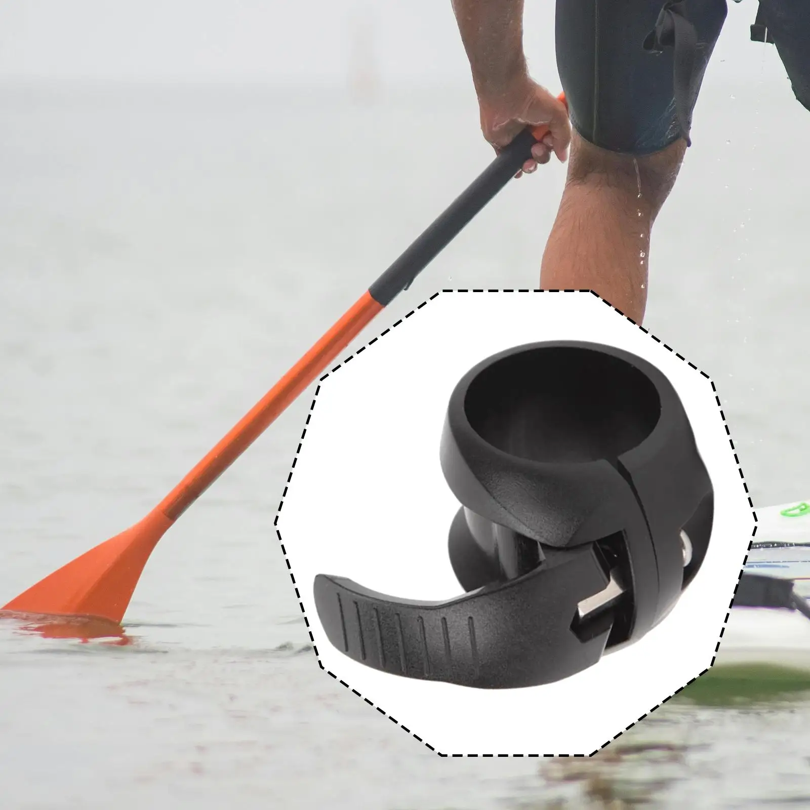 

Quick Release Paddle Clamp Replacement 26mm-29mm High Performance Adjustable Paddle Shaft Clamp for Canoeing Paddleboarding