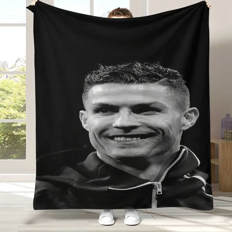 CR7 Ronaldo Cristiano Soccer Football Legend Theme Flannel Throw Blanket,Cozy Warm Blanket for Bed,Sofa,Living Room,Home Decor