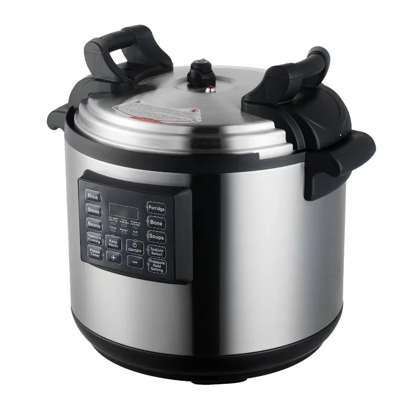 High Efficiency 20L Aluminum Alloy Easy Cleaning Kitchen Appliance Big Size Commercial Intelligent Electric Pressure Cooker