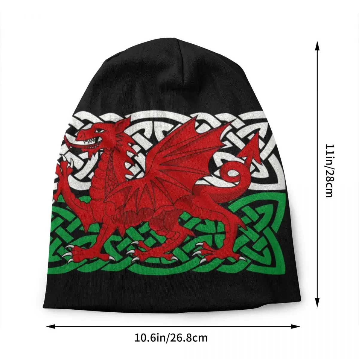 Red Dragon Wales Cymru Flag Bonnet Homme Street Knitting Hat For Women Men Autumn Winter Warm Welsh Proud Beanies Caps