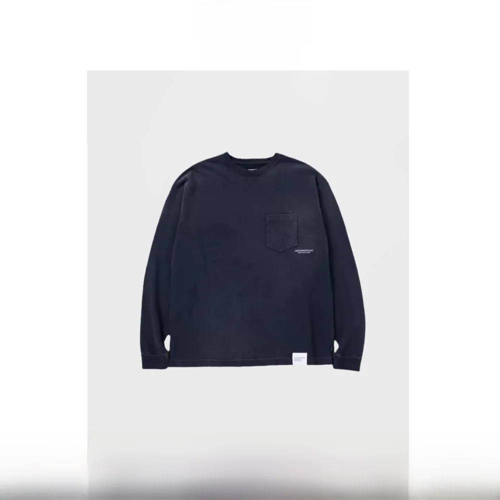 

Тяжелая вага Long Sve, модная брендовая 25SS восковая краска, длинный све, свободная посадка, молодежная осенняя повседневная одежда