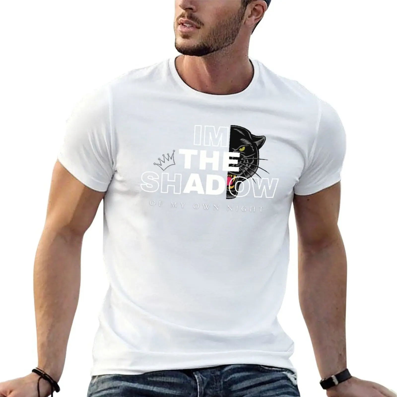 Camiseta Majestic Nocturnal Panther Prowess, camisetas para hombre, paquete de camisetas de algodón para hombre, camisetas gráficas