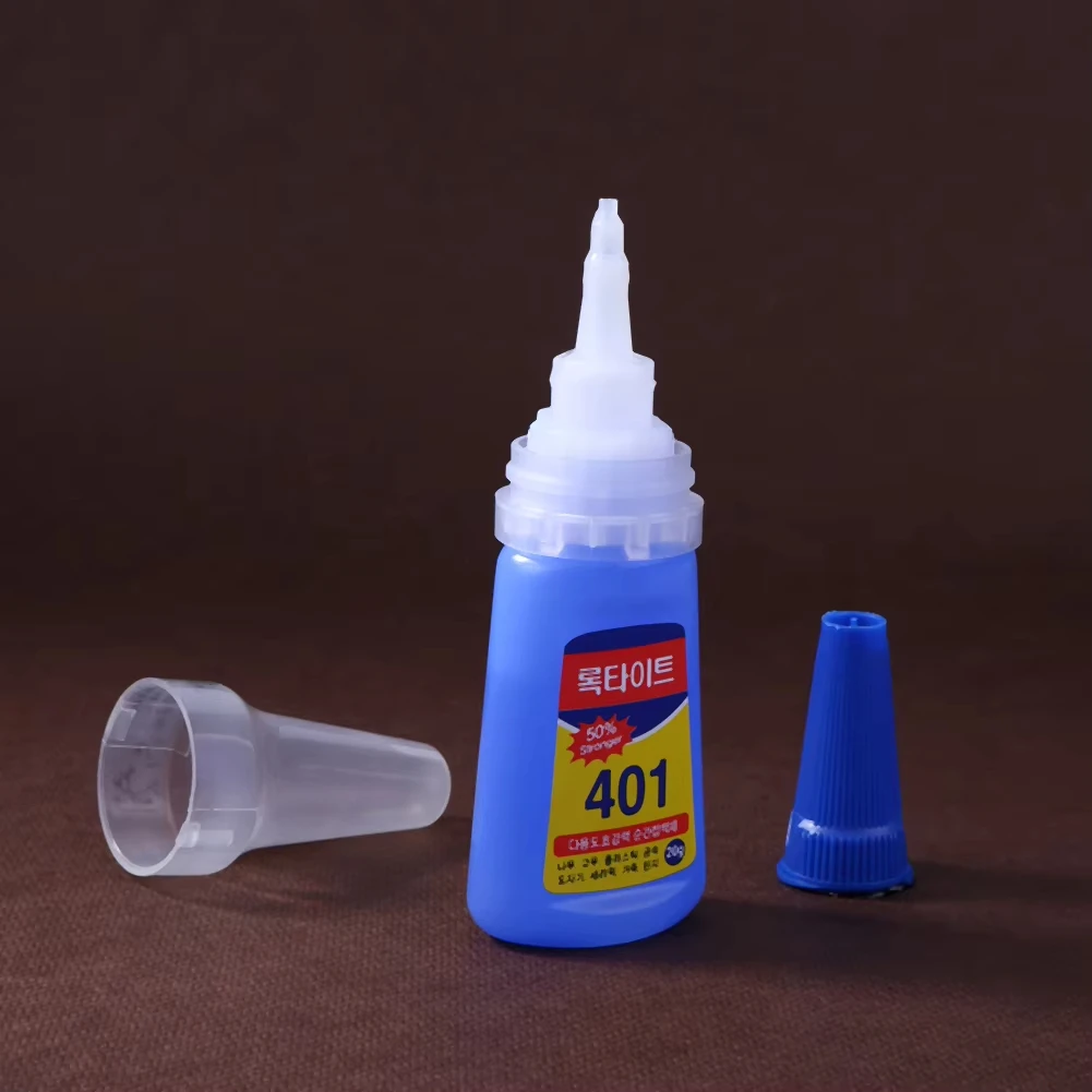 Nuevo Adhesivo rápido instantáneo 401, botella de 20g, súper pegamento más fuerte, multiusos