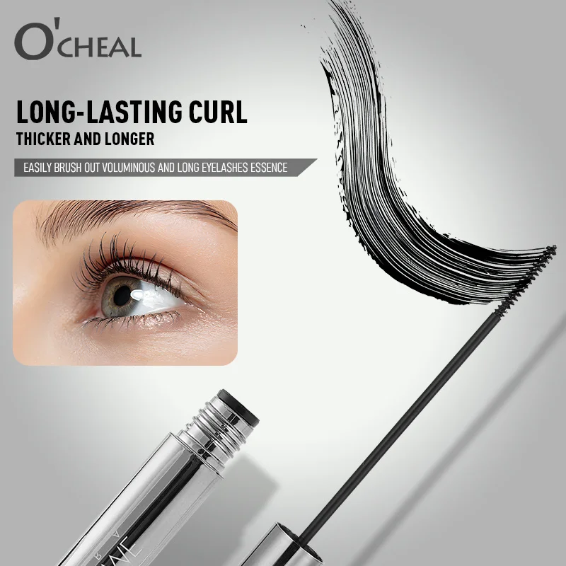 두껍고 슬림한 마스카라, 오래 지속되고 번지지 않는 방수 컬링 세팅, 작은 미세 브러시 헤드 마스카라