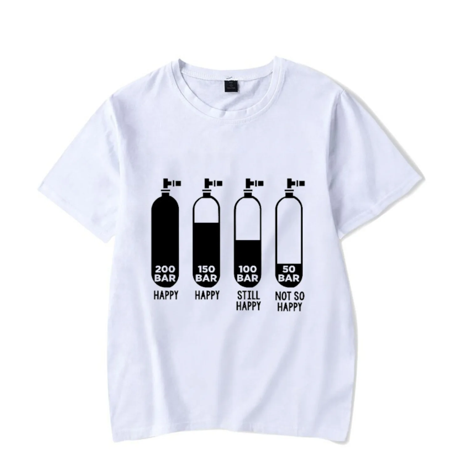 2024 New Funny T Shirts Men Summer Harajuku Short Sleeve Streetwear Tops Oversized Heartbeat Scuba Diving Men Tees