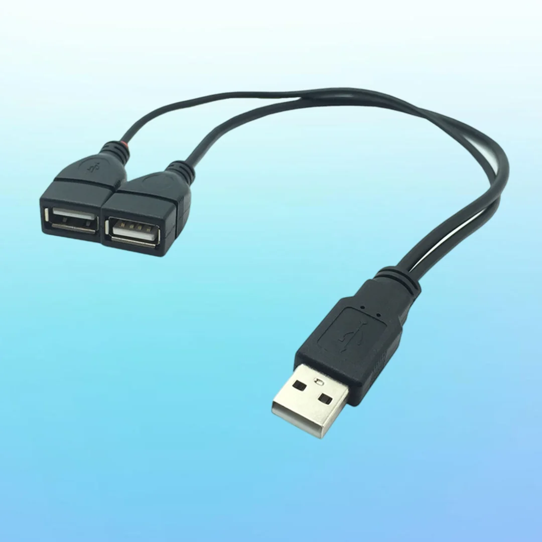 2 In 1 Usb to USB Cable Extender Male to Female USB Extension Cable Super Speed Data Sync Charging 30CM