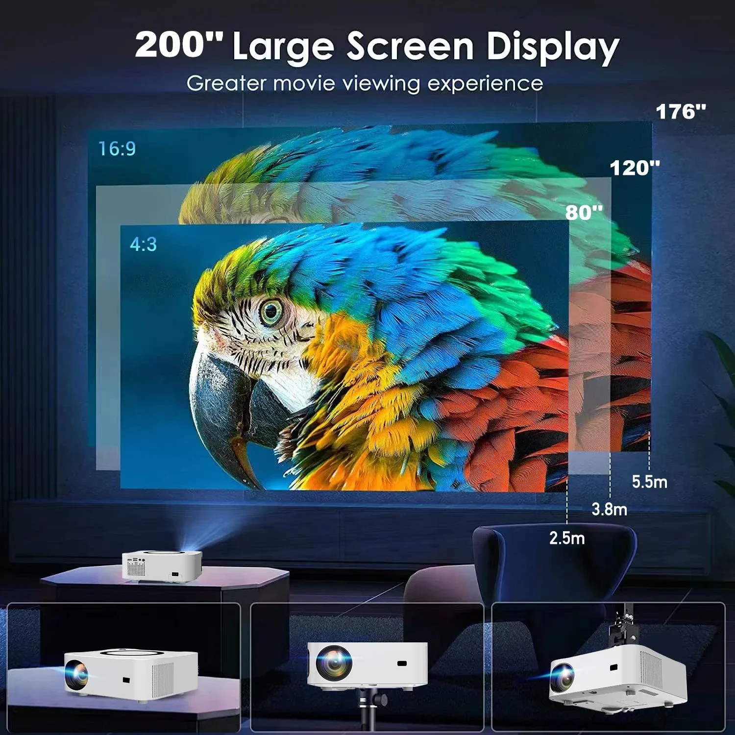 Vivicine Y9 Mini projektor wideo LED 1080P, przenośny, 5G, WiFi, inteligentny dom ręczny, Full HD, Android 11 Game Beamer