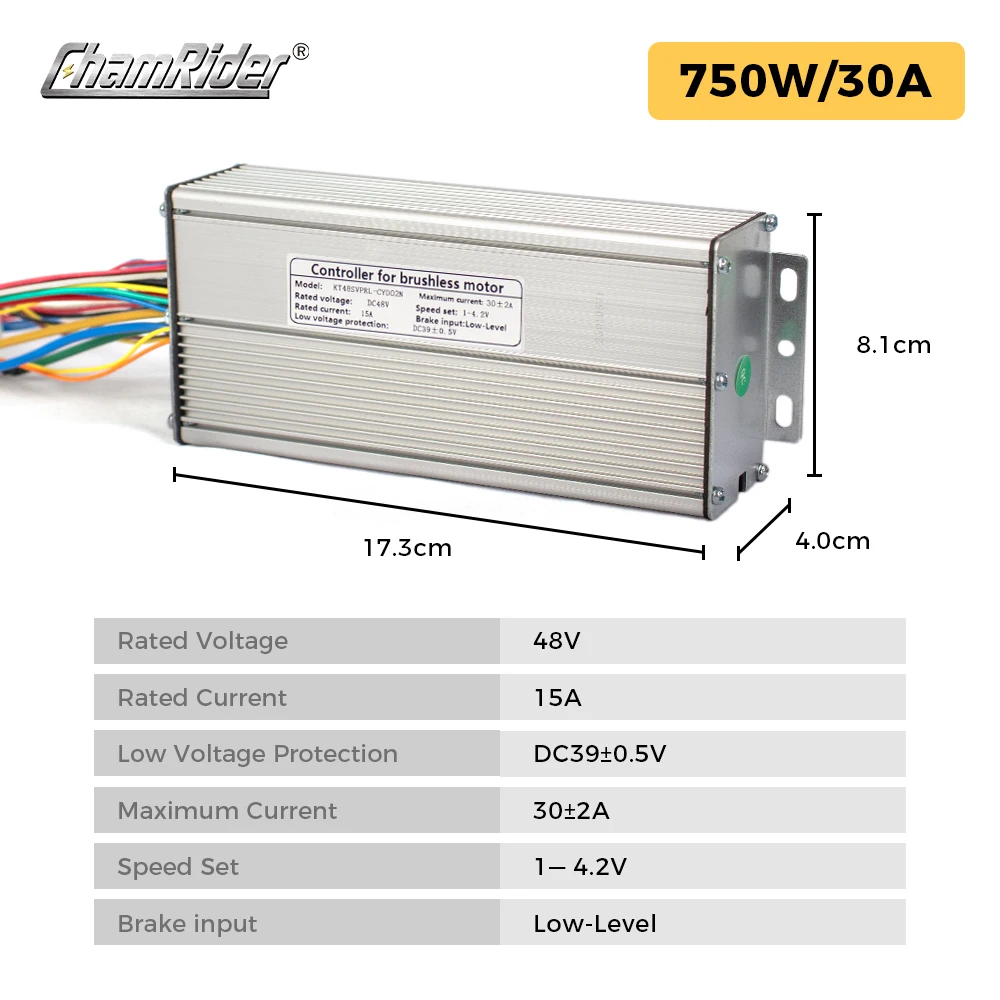 Electric Bike Controller 36V 48V Ebike Sensorless Controller 250W 350W 500W 750W 1000W 1500W KT Controller Dual Mode Sinewave