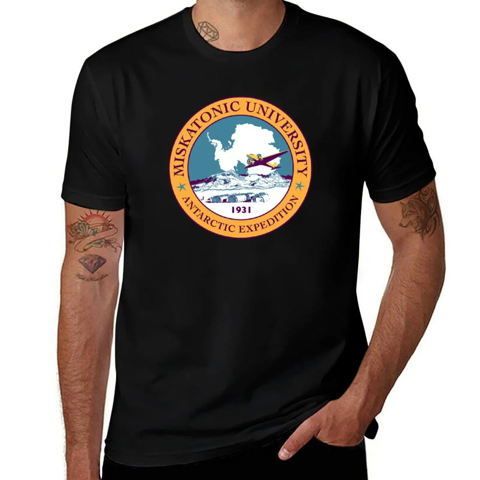 

T-Shirt T-Shirt 1931 t t Antarctic quality Expedition shirt designer cotton shirt of man Miskatonic high University man