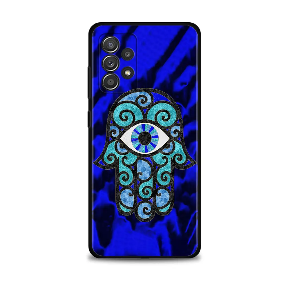 Blue Nazar Boncuğu Evil Eye Case For Samsung Galaxy A12 A52 A51 A13 A32 A21s A71 A31 A02s A30s A53 A72 A11 A73 Celular Funda