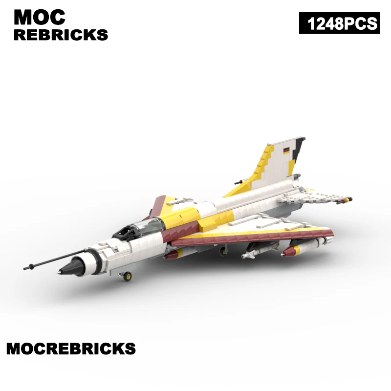 WW II Military Weapons MiG 21 White Shark Rogers Super Fighter MOC Building Blocks Educational Toys Bricks For Children Gifts