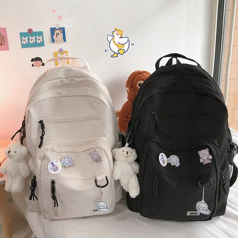 Mode Student College Rucksack große Kapazität niedlichen Studenten College Rucksack Schult asche Mittels chüler Teenager Reise rucksack