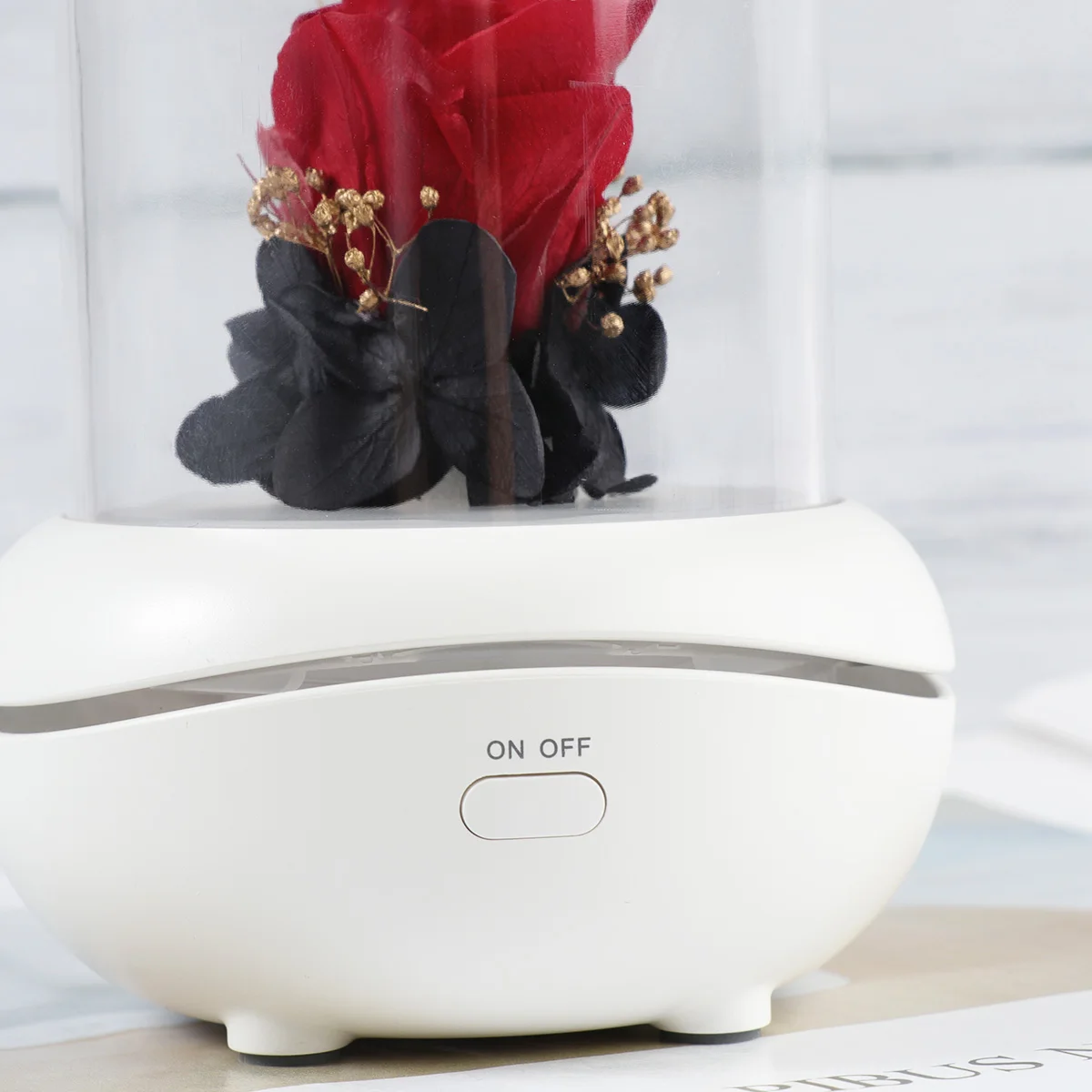 

Eternal Flower Aromatherapy Diffuser USB Charging Red Rose LED Humidifier Night Light Mini Night Light Aromatherapy for Home