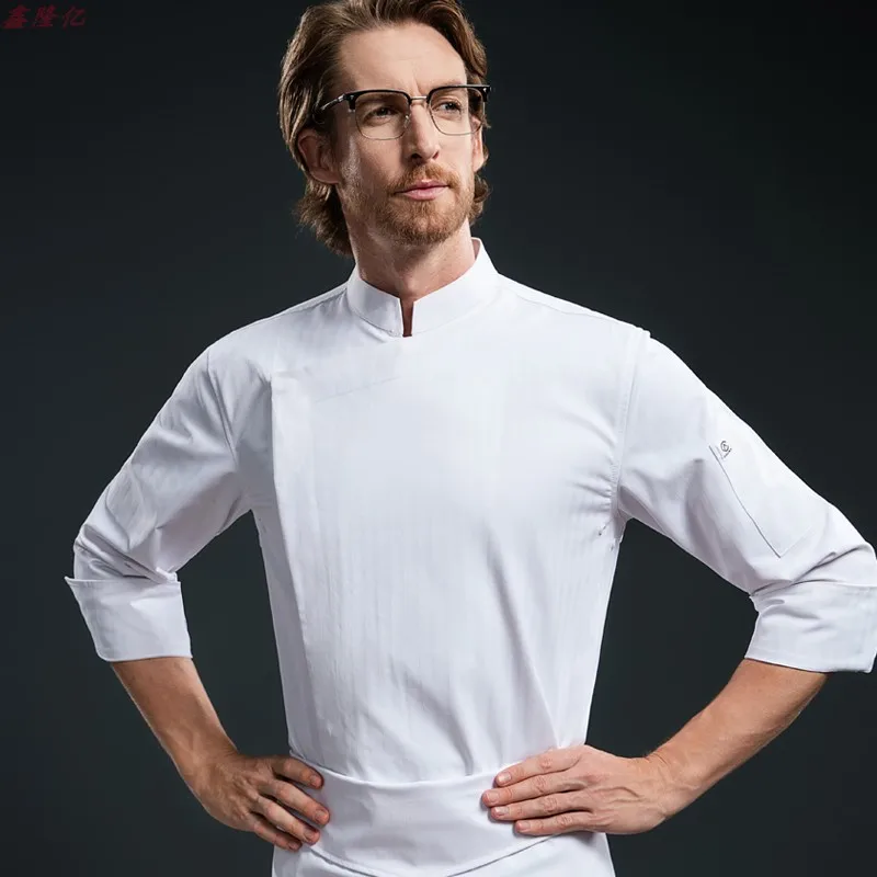 ケーキショップ西洋レストランステーキレストランキッチン作業服長袖ケータリング鍋レストランホテル秋シェフ制服f