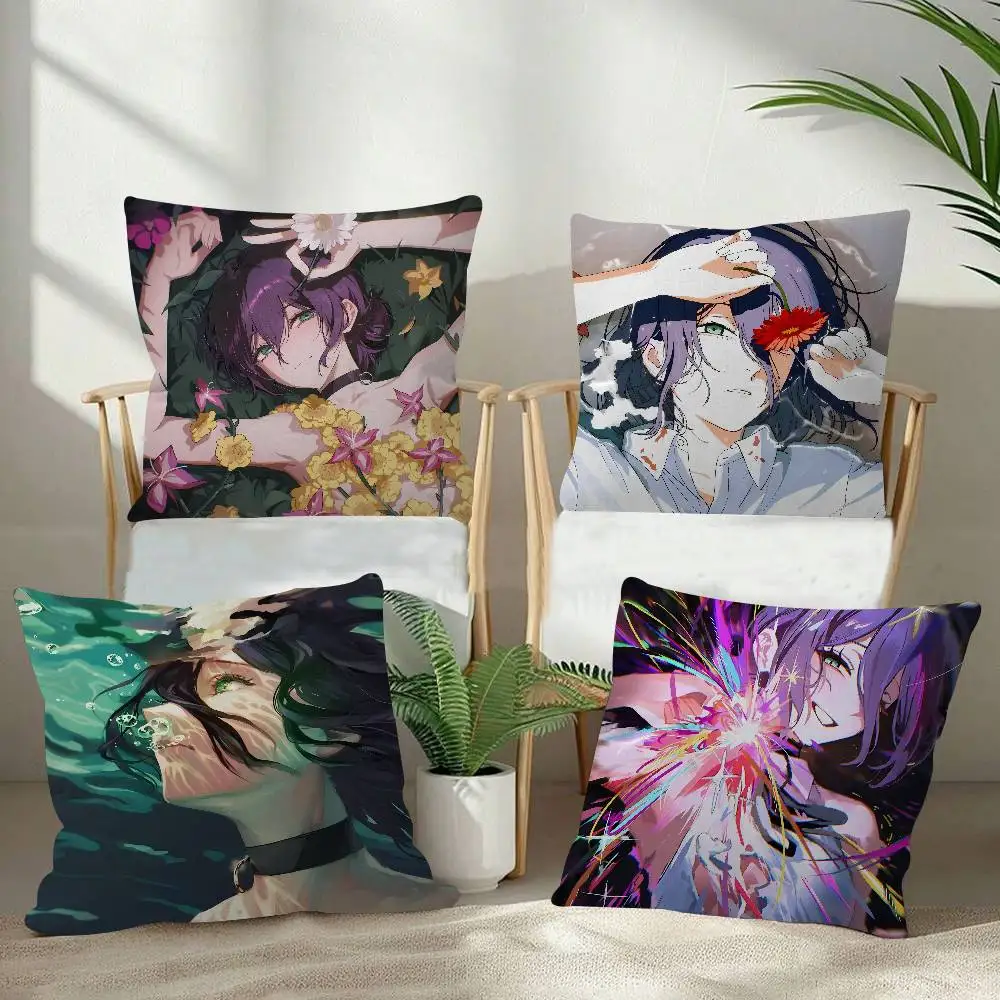 Cushion Cover Inches Farmhouse Decor Home Throw Pillow Covers For Couch Decorations Anime C-Chainsaw Man Reze Arc