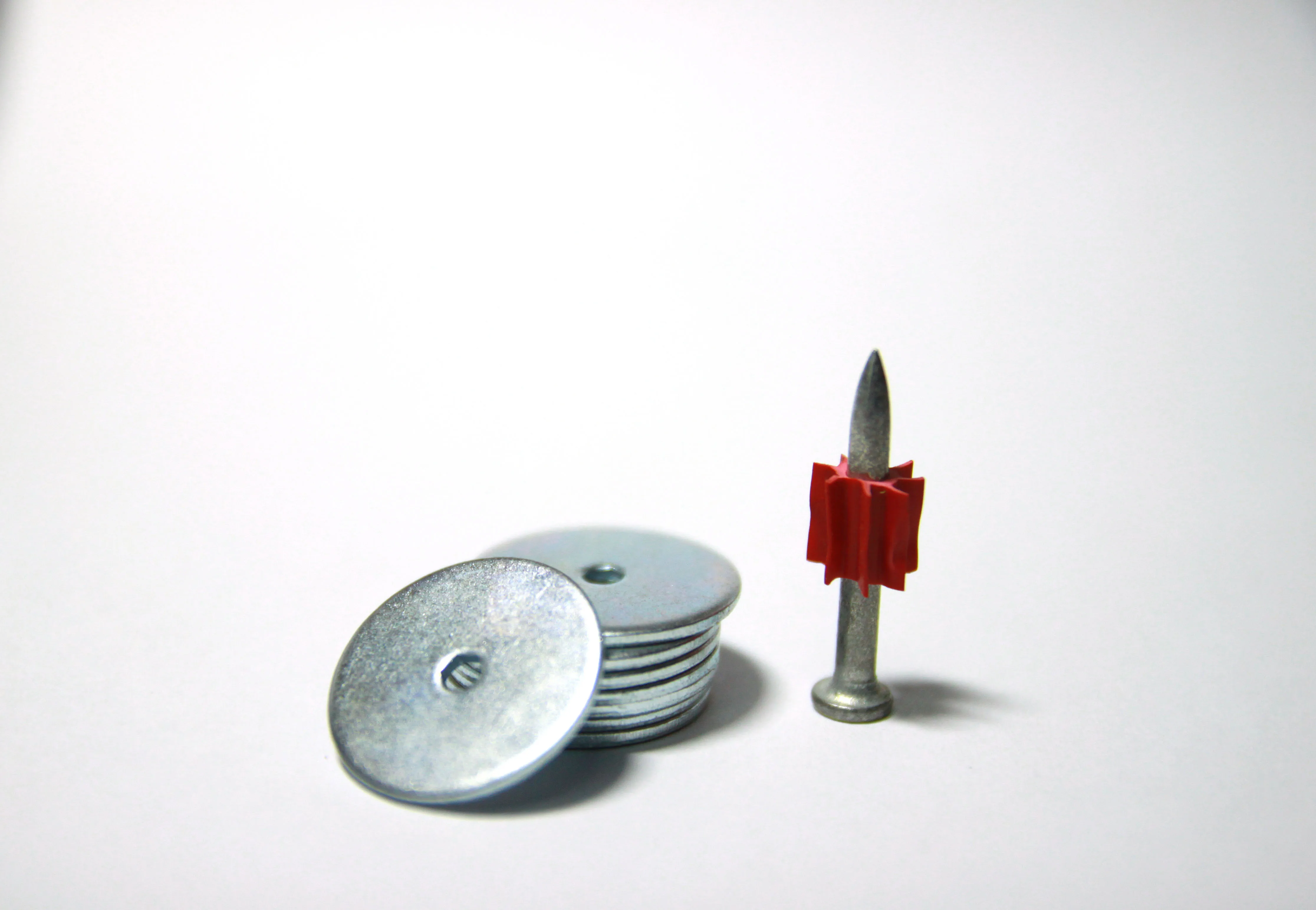 Drive pin with Steel washer for wire Net fastening on Concrete and Steel Shoot Nail for Construction   Nailer Tool Free Shipping