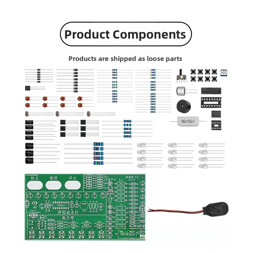 Fun Circuit Training Board for For QUAD Learners with Integrated Soldering Area Sound Light and Electronic Piano
