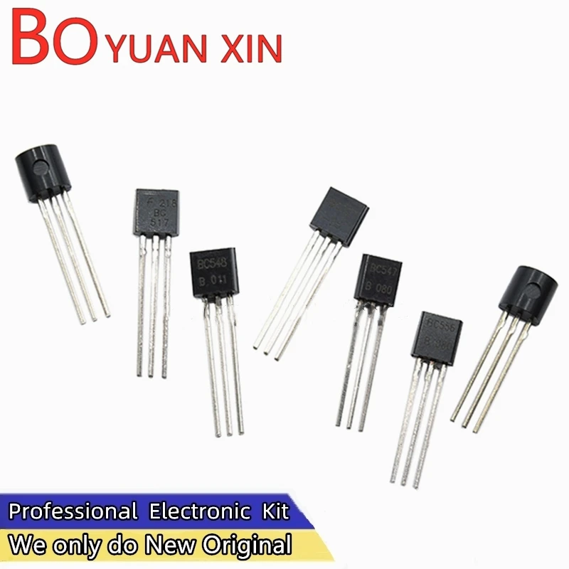 50pcs 2N2222 2N2907 2N3904 2N3906 2N4401 2N4403 2N5401 2N6517 2N5551 2N7000 S8050 S8550 SS8050 SS8550 TO-92 Transistore Triodo