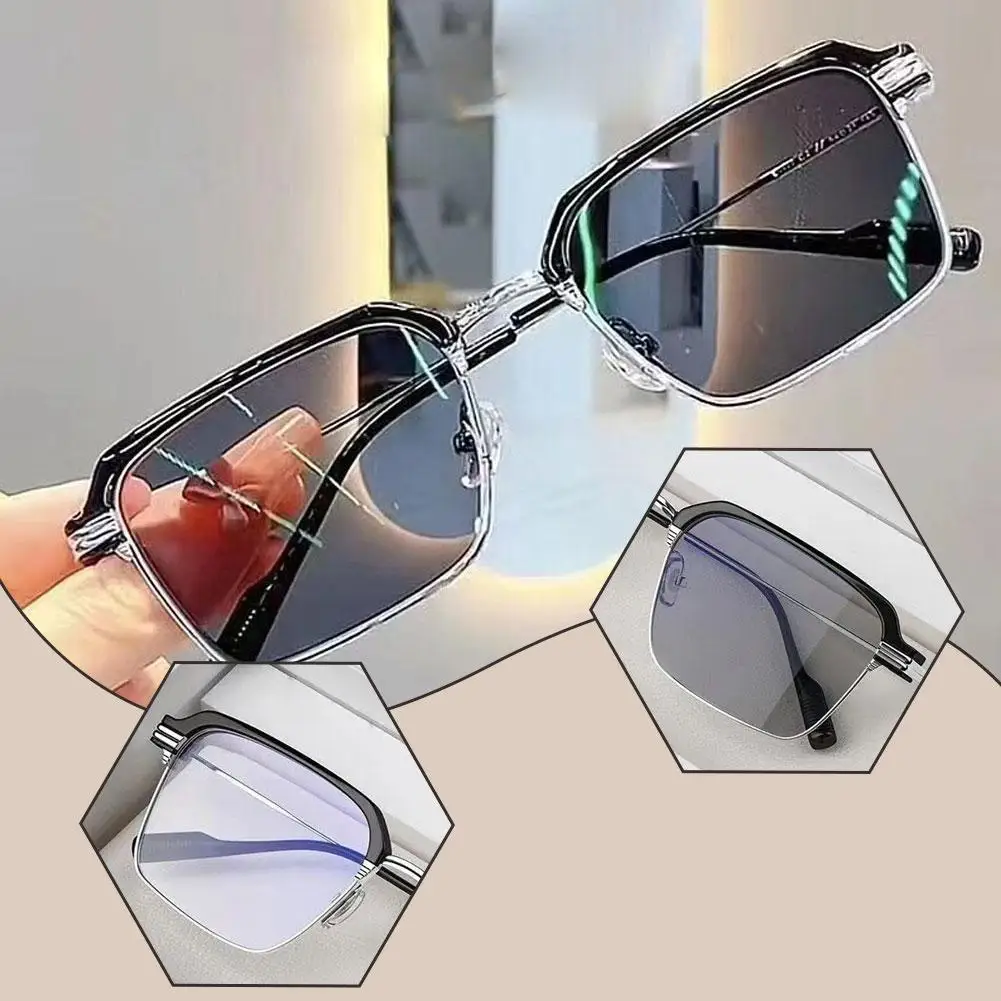 2025 novos óculos fotocromáticos para miopia, acabados planos, luz azul, mudança de cor, armação resistente, óculos para miopia d8v4