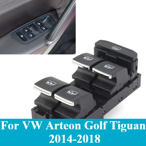 

For VW Arteon Golf Tiguan 2014-2018 Power Window Switch 5G0959857C | Driver Side Master Control Panel Replacement Direct Fit