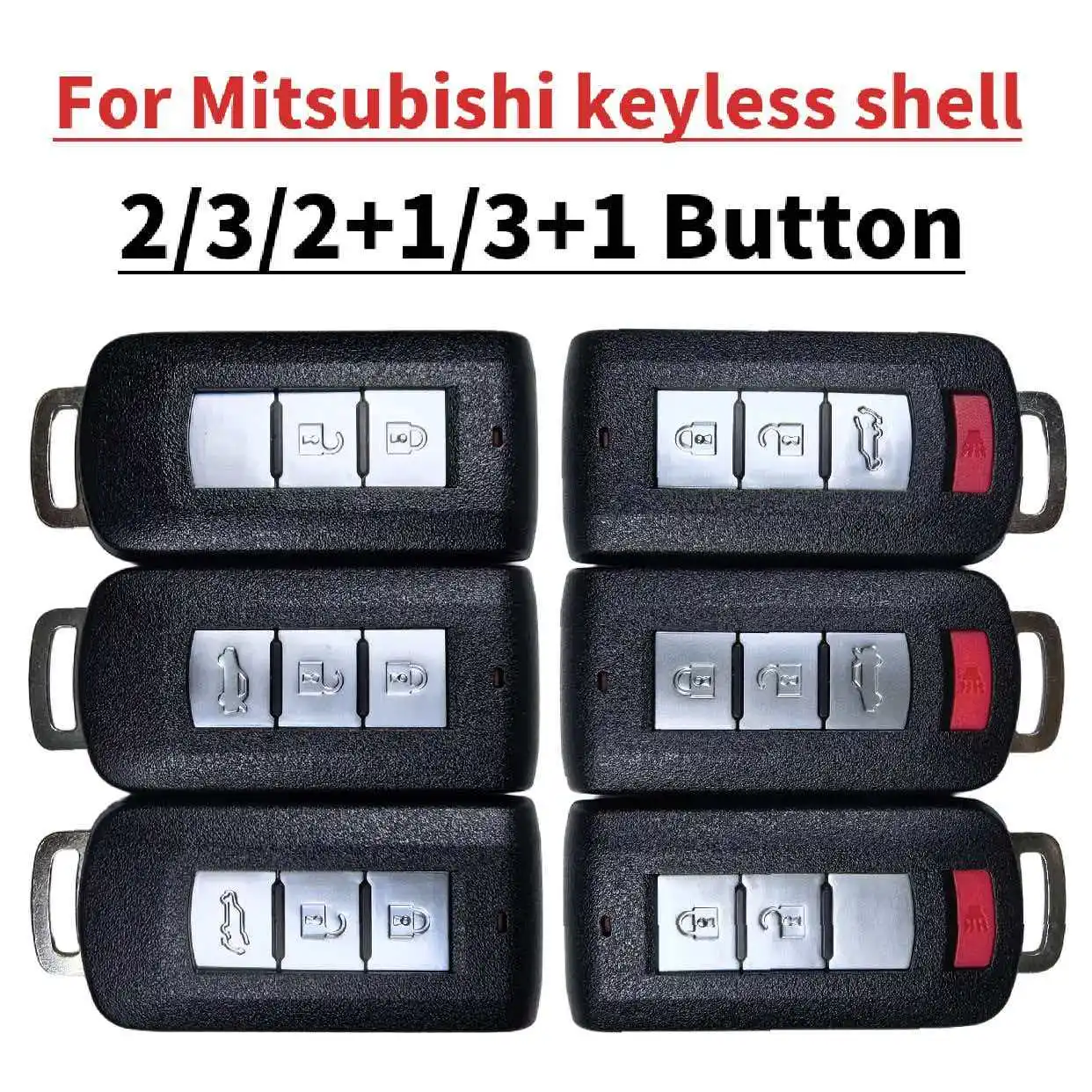 

3/5 штук, 2/3/4 кнопки, чехол для автомобильного ключа-пульта для MITSUBISHI ASX Outlander Sport Pajero Shogun Montero Lancer RVR