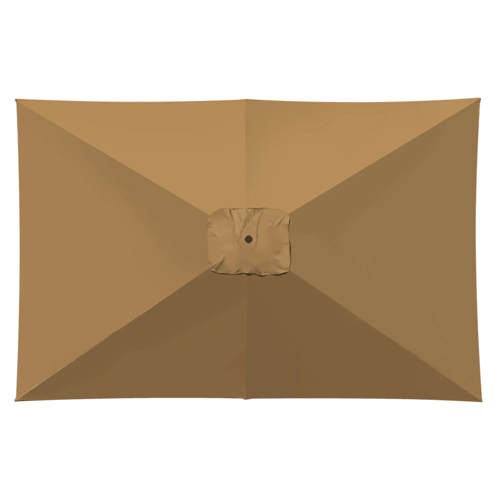 Courtyard Umbrella, Rectangular Outdoor Patio Umbrella, Sunshade Patio Umbrella, 6 Ribs, Polyester Umbrella Cover
