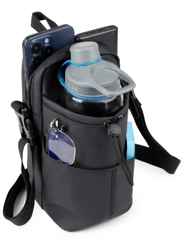 

Shoulder Strap Water Bottle Bag Quick Drying Nylon Water Bottle Holder Portable Handle Crossbody Water Bottle Purse men сумка 가방