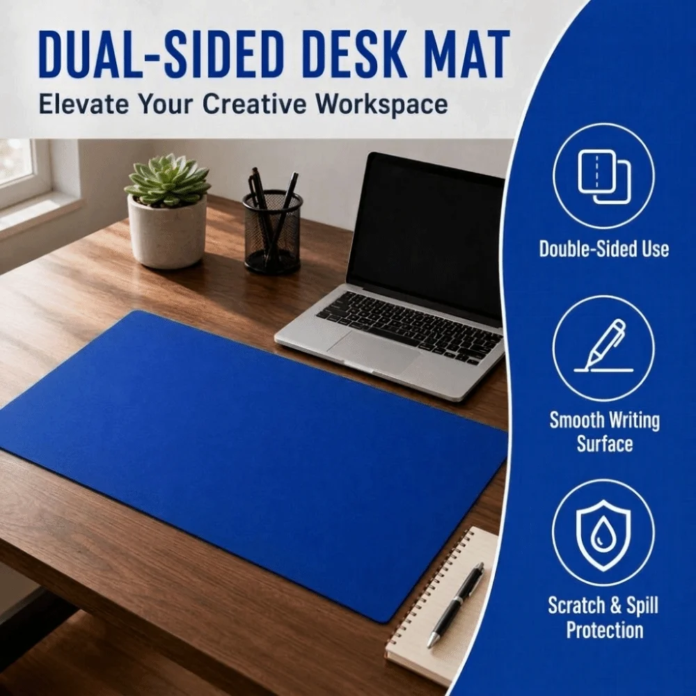 Dust-proof Erasable Double-Sided Desk Mat Double Sided Portable Writing Desk Pad Durable Reusable Drawing Table Mat Gaming