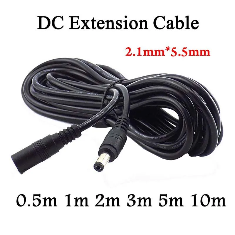 

DC 12V Extension Power Cable 2.1mm*5.5mm Extend Electrical Wire 0.5m 1m 2m 3m 5m 10m Power Cord For CCTV Camera Router LED Strip