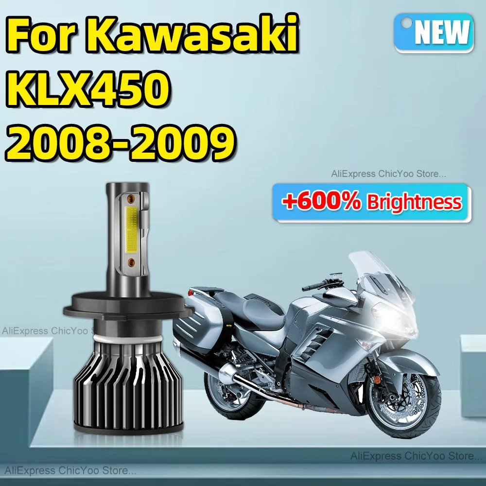 

For Kawasaki KLX450 2008 2009 1Pcs H4 Led Motorcycle Headlights Canbus No Error Super Bright Motorbike Lighting 15000LM 12V