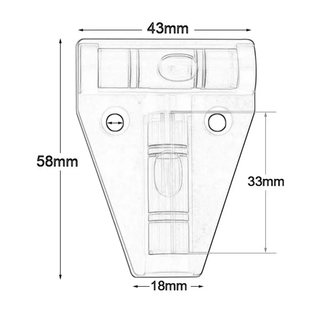Triangle Level Portable T Shaped Spirit Level Bubble Working Fixing T Type Level Measure Tool Mini Plastic Practical Level