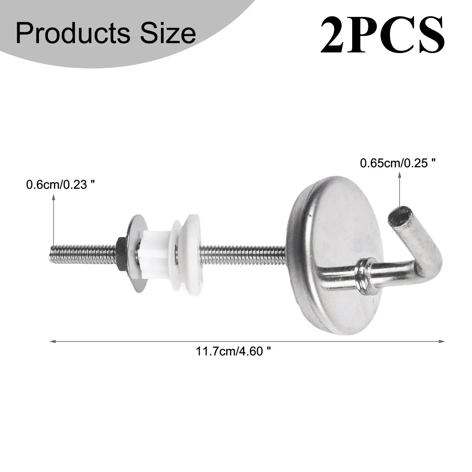 

2Pcs Toilet Seat Hinge Stainless Steel Toilet Cover Mounting Connector Toilet Lid Hinge Mounting Fittings Replacement Parts WC