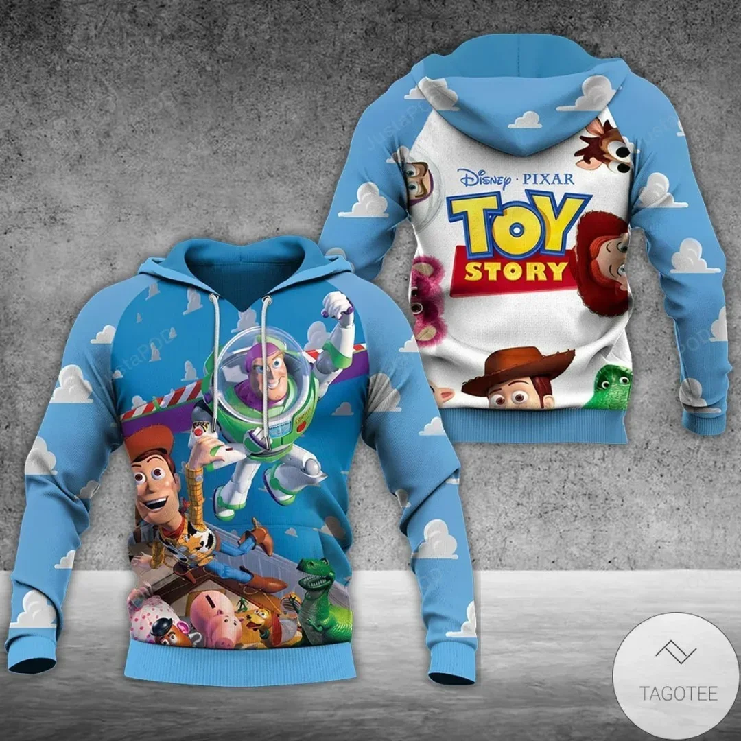 Woody Boys and Girls Hoodie Buzz Lightyear Men's Hoodie 3D Printing New Pullover Disney Men's Hoodie Oversized Men's Clothing