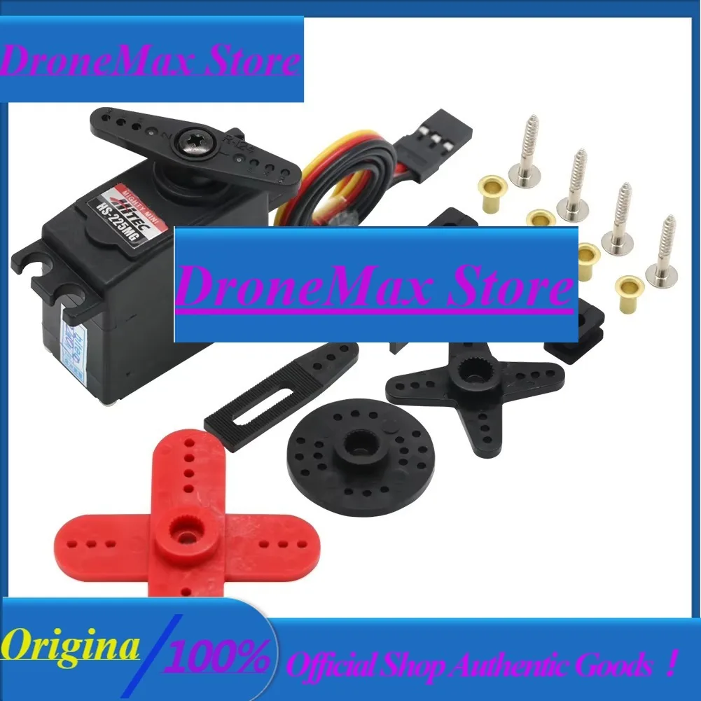 DroMaOriginal Hitec HS-225MG Mighty Mini Metal Gear BB Servo HS225MG / HS225 / 225MG For Rc Robot Car Airplane
