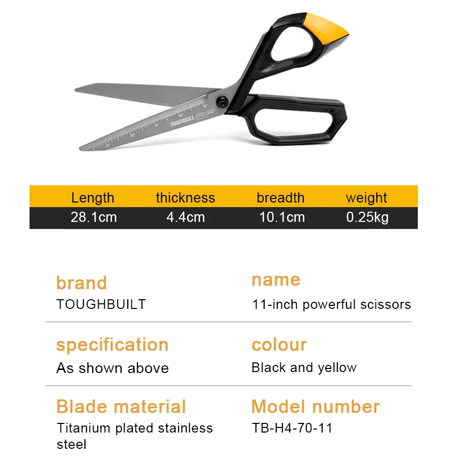 TOUGHBUILT TB-H4-70-11 Shears Construction Industrial Strength Scissors 11