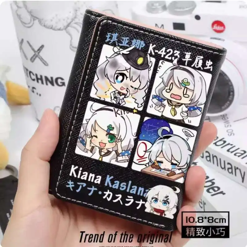 Anime Honkai Impact 3 Kiana Kaslana Fashion Wallets PU Purse Card Coin Hasp Money Bag Cosplay Gift B404 Anime