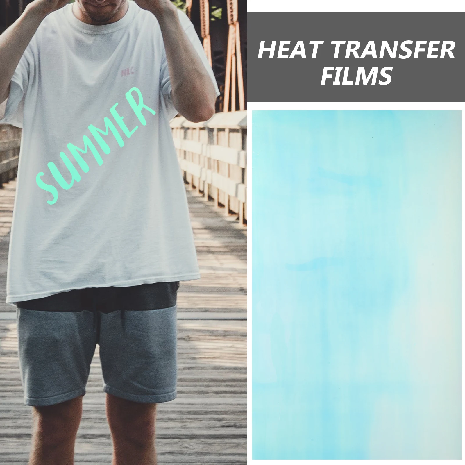 

1 Sheet Glow In Dark Heat Transfer Vinyl Diy Iron On Fabric Films For T-Shirts Shoes Aprons Hats Crafts Decor Luminous Vinyl