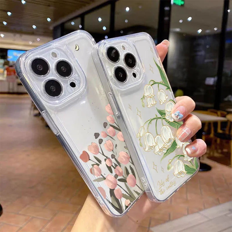 Case For Samusng Galaxy A56 A55 5G A54 A35 A36 A26 A16 A15 A14 A34 A53 S25 S24 S23 Ultra Plus S20 S21 S24 FE Flower Tulip Cover