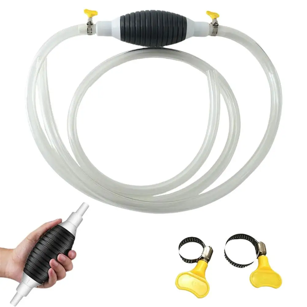 1/2 Car Emergency Fuel Extractor Universal Siphon Hose Manual Accessories Fuel Pump Car Self-priming Fuel Pressurized Engin L4v5