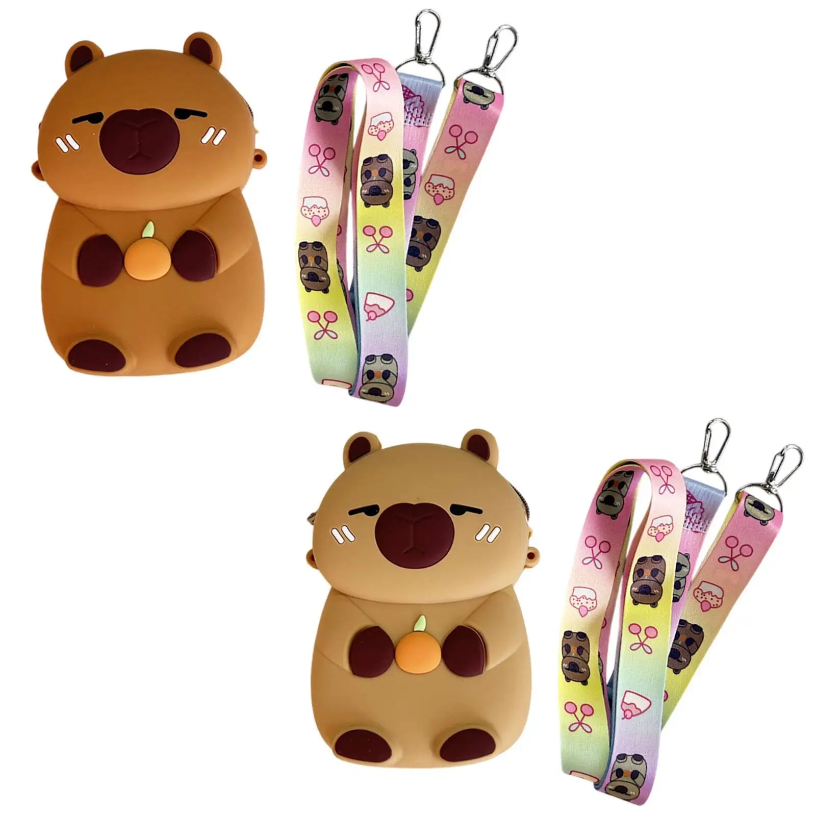 

Shoulder Bag for Kids Wallet Shopping Bag with Shoulder Strap Capybara Cute