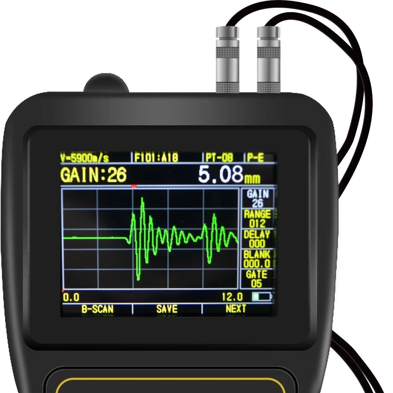 TG-5100D Real Time a Scan and B Scan Through Coating Ultrasonic Thickness Gauge