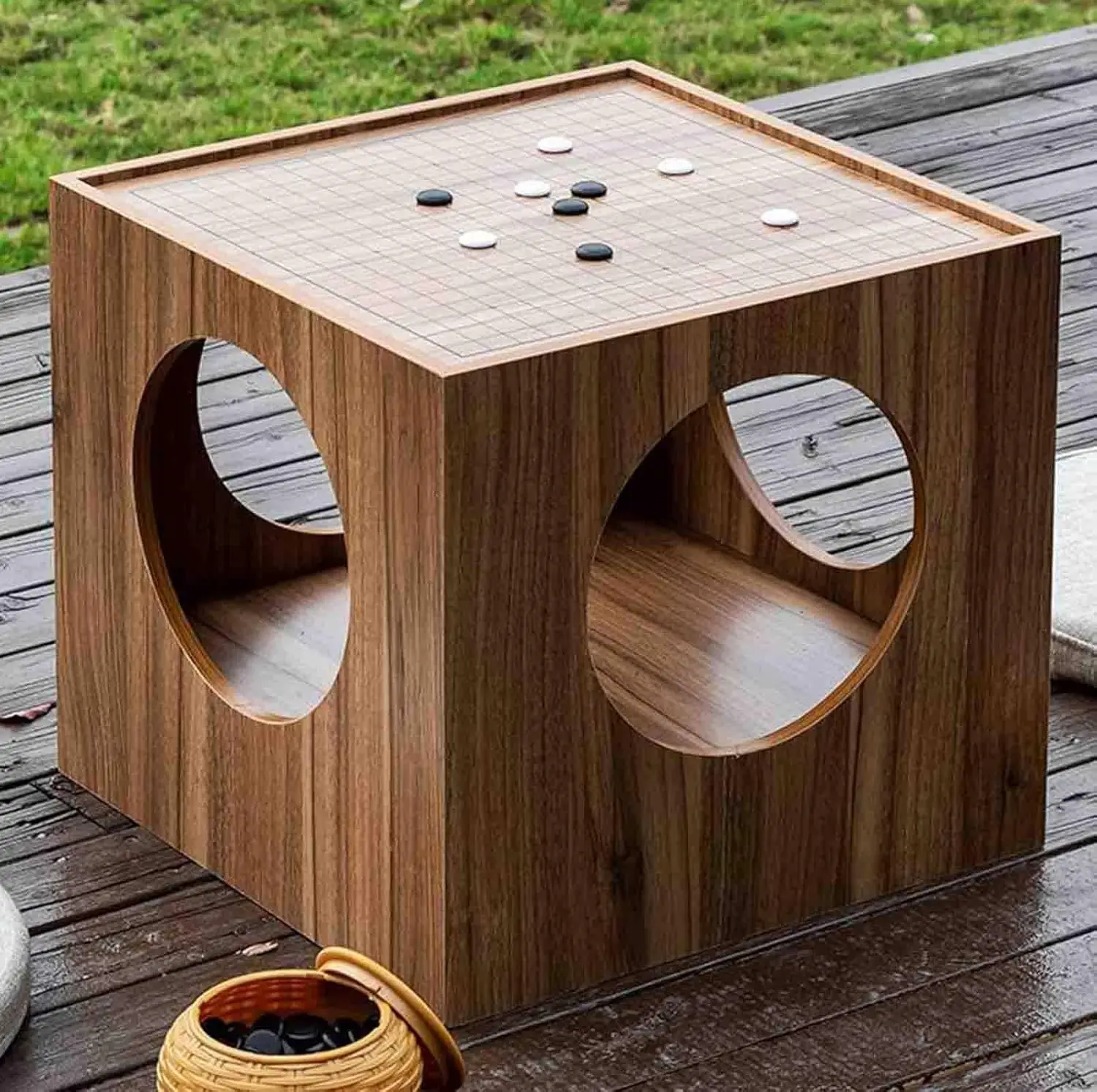 Low Table Small Coffee Table Wooden Chess Table Chess/Go Low Table,Chess Board Coffee Table,Multi-Functional Chess Table