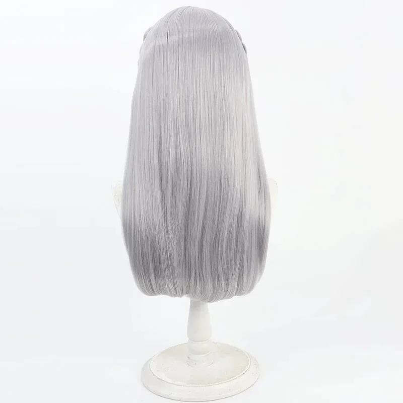 Perruque de Cosplay synthétique Vtuber Amagai Ruka pour fille, cheveux longs argentés, résistants à la chaleur, accessoire de carnaval d'halloween, nouvelle collection