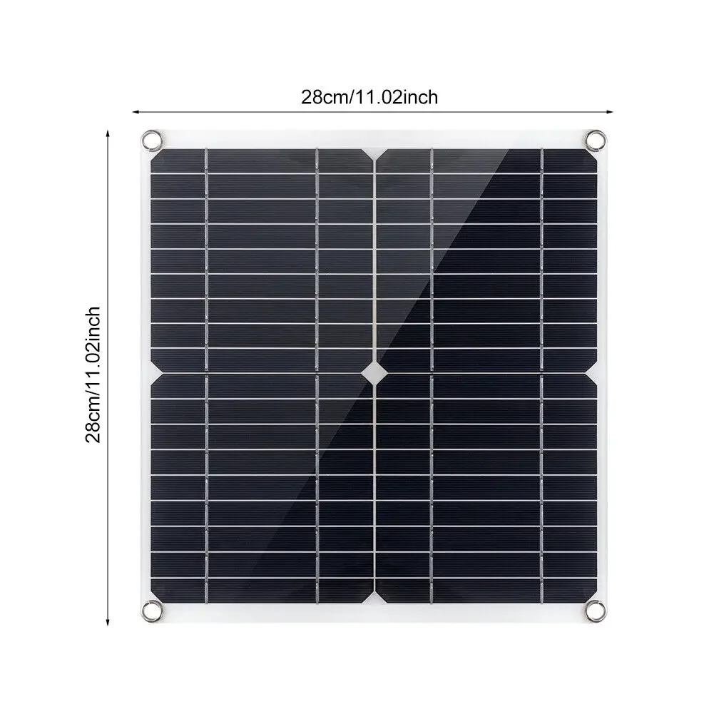 Imagem -02 - Kit de Painel Solar Controlador de Carga Solar Duplo 5v Usb 12v com Saídas de 100a 200w Combinação de Controlador de Painel Solar para Barco de Caravana