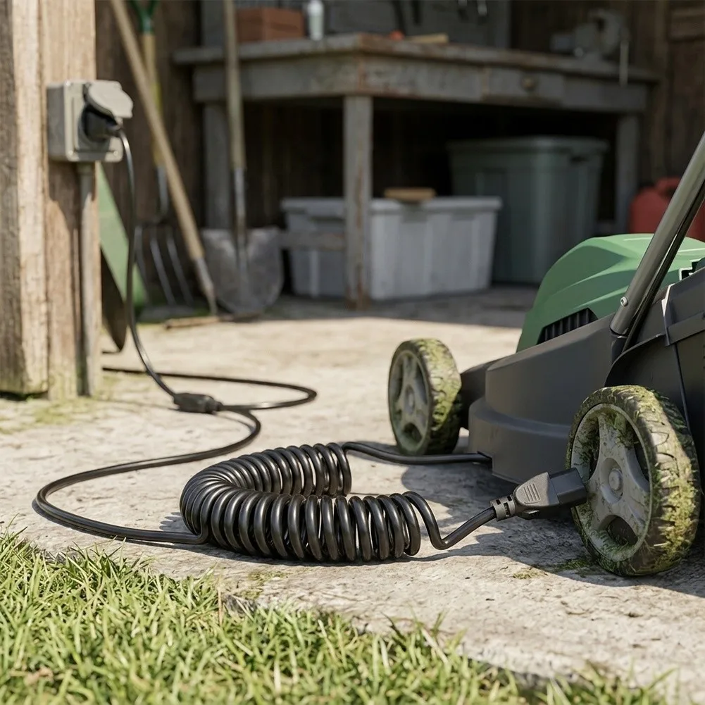 1.5 Gauge Spring Extension Cord 1.8m Long Designed for 12V 48V For lawn Mower Wiring Applications with Robust PVC Coating