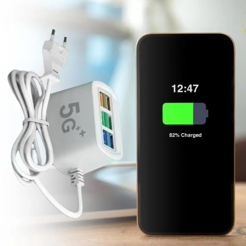 with 6-Port, USB Power Socket for Fast Charging 100cm Extension Line Charging Socket N0HC
