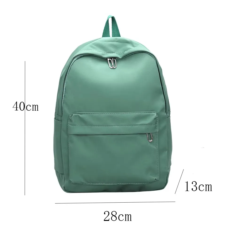 Personalized Name Student Outdoor Backpacks Nylon Large Capacity Girls' Backpacks Custom Embroidered Name Solid Color Backpacks